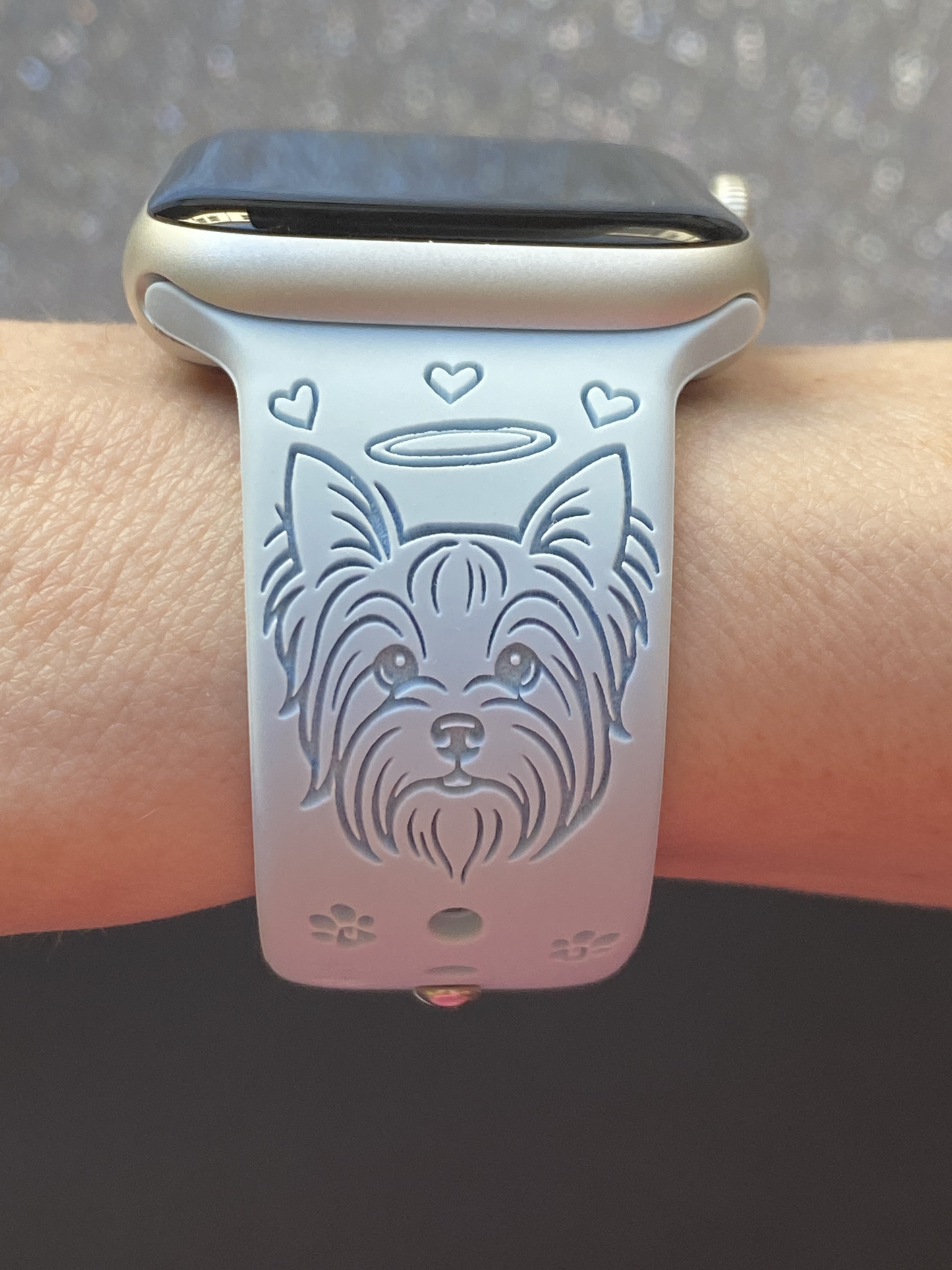 Yorkie Rainbow Bridge Dog Watch Band For Apple Watch