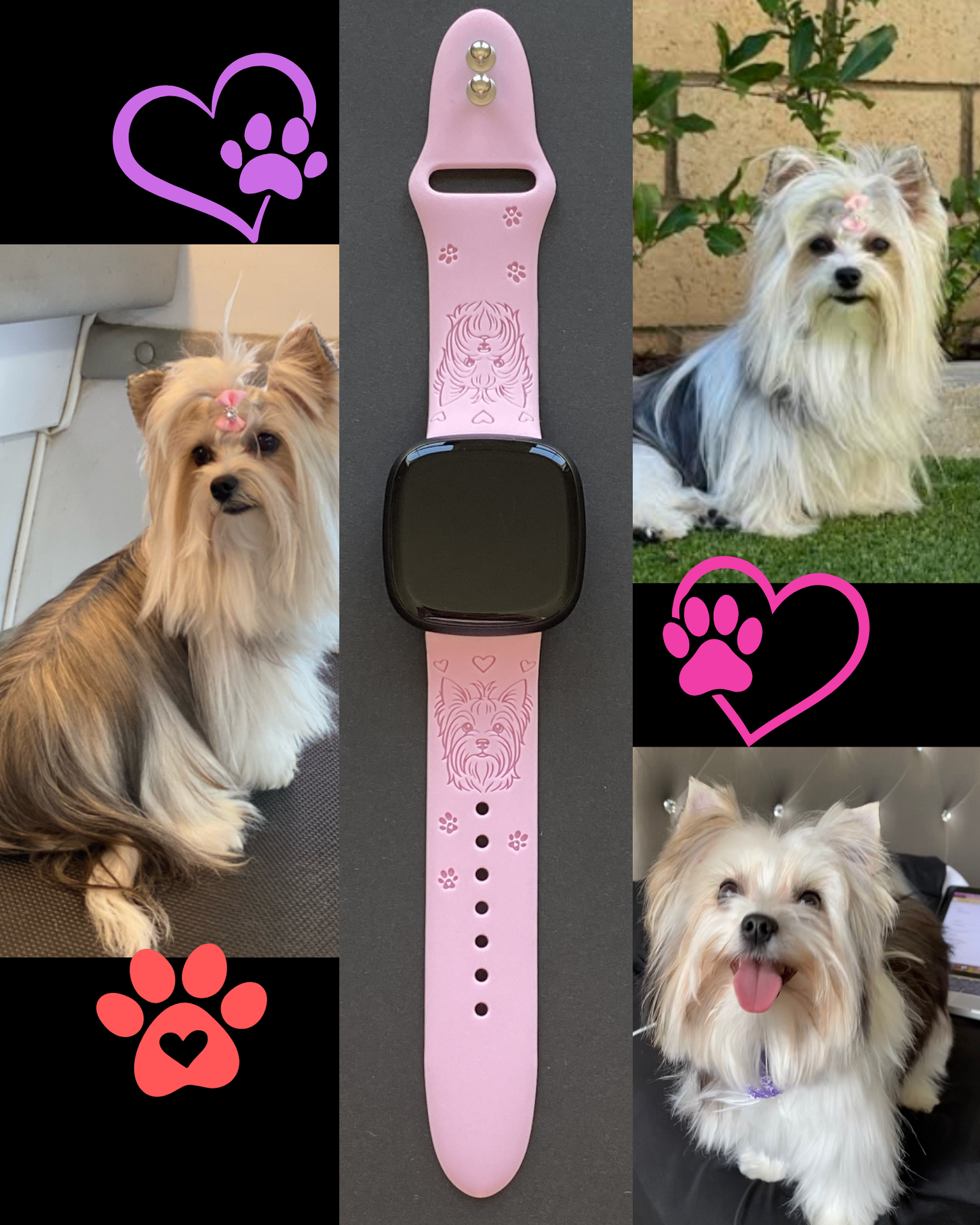 My Yorkie Fitbit Versa 3/Versa 4/Sense/Sense 2 Watch Band