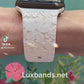 White Hibiscus Watch Band For Apple Watch
