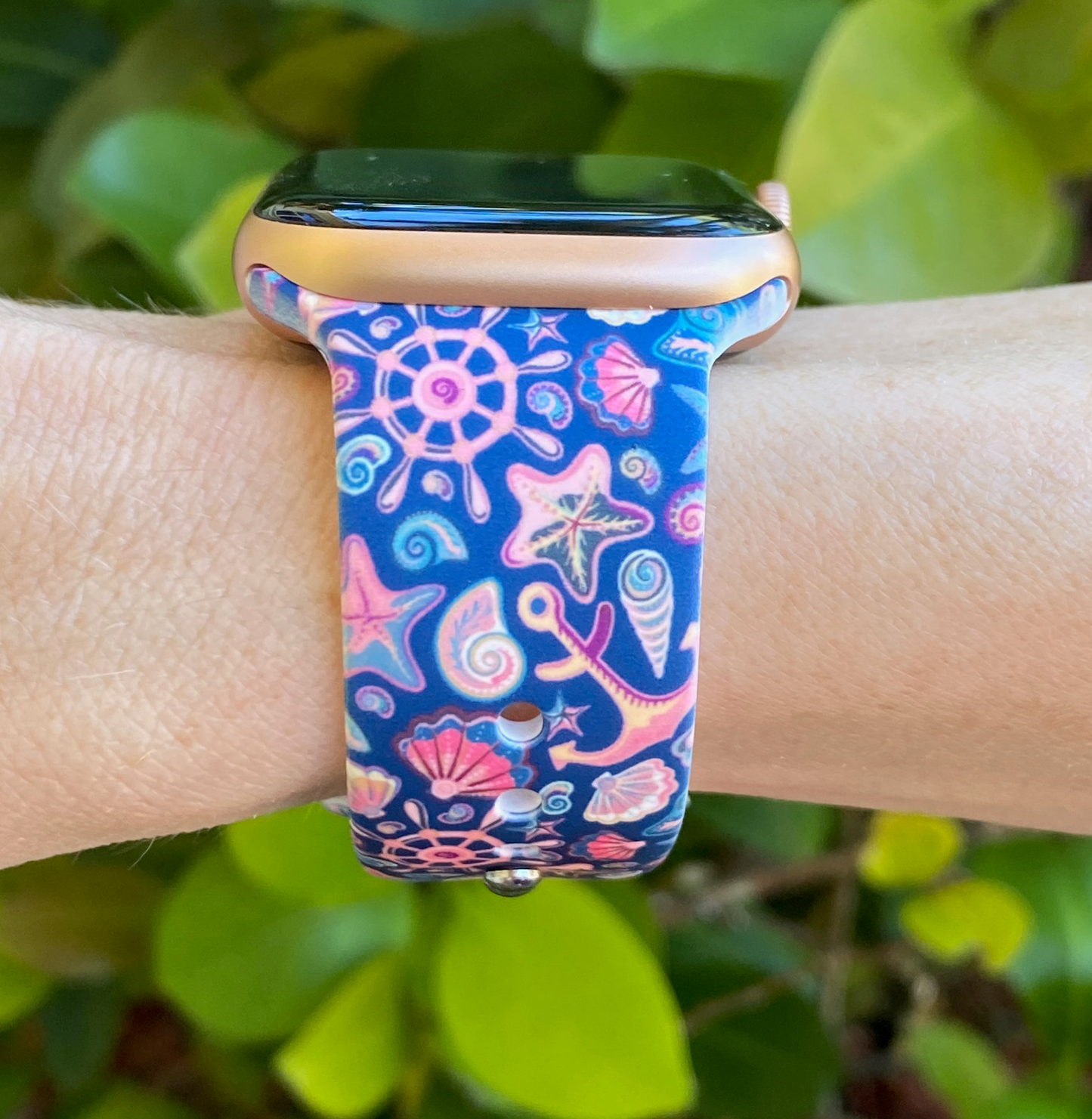 Seashell and Anchors Apple Watch Band