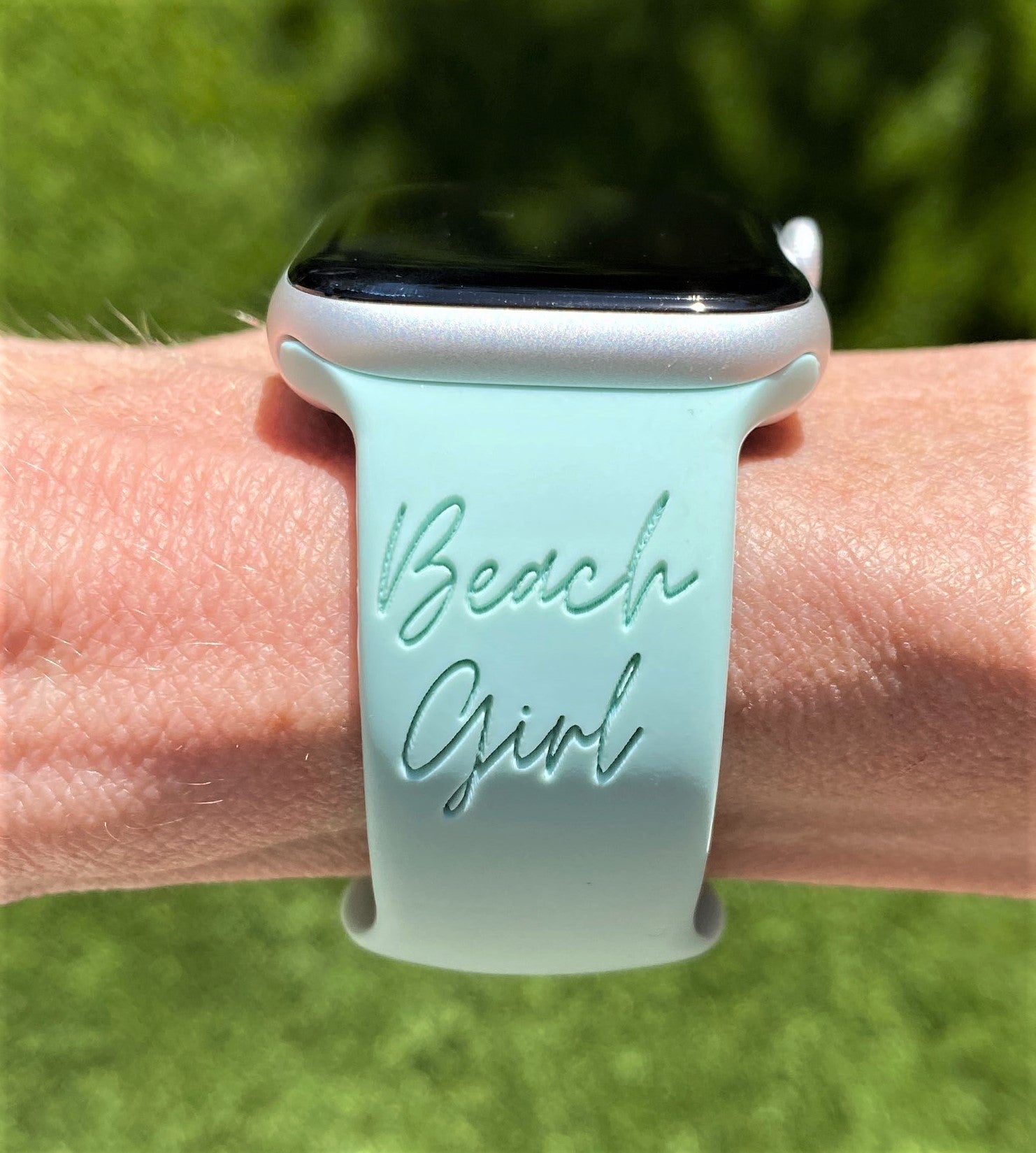 Beach Girl Apple Watch Silicone Engraved Band Lux Bands Shop