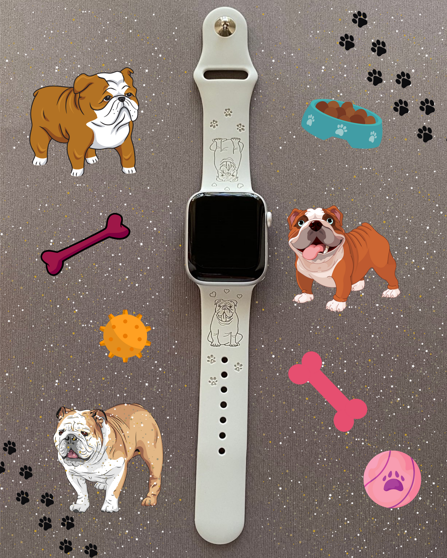 English Bulldog Apple Watch Band