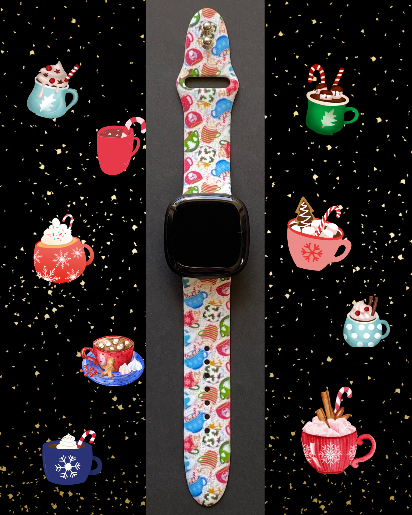 Coffee Lover Winter Fitbit Versa 3/Sense Watch Band