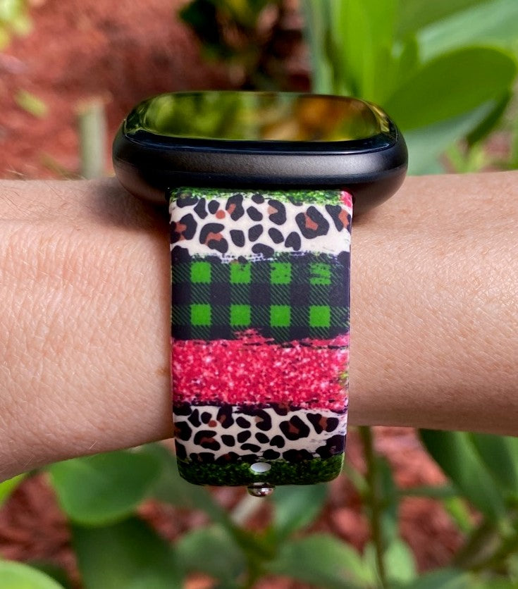 Christmas Leopard Fitbit Versa 1/2 Watch Band
