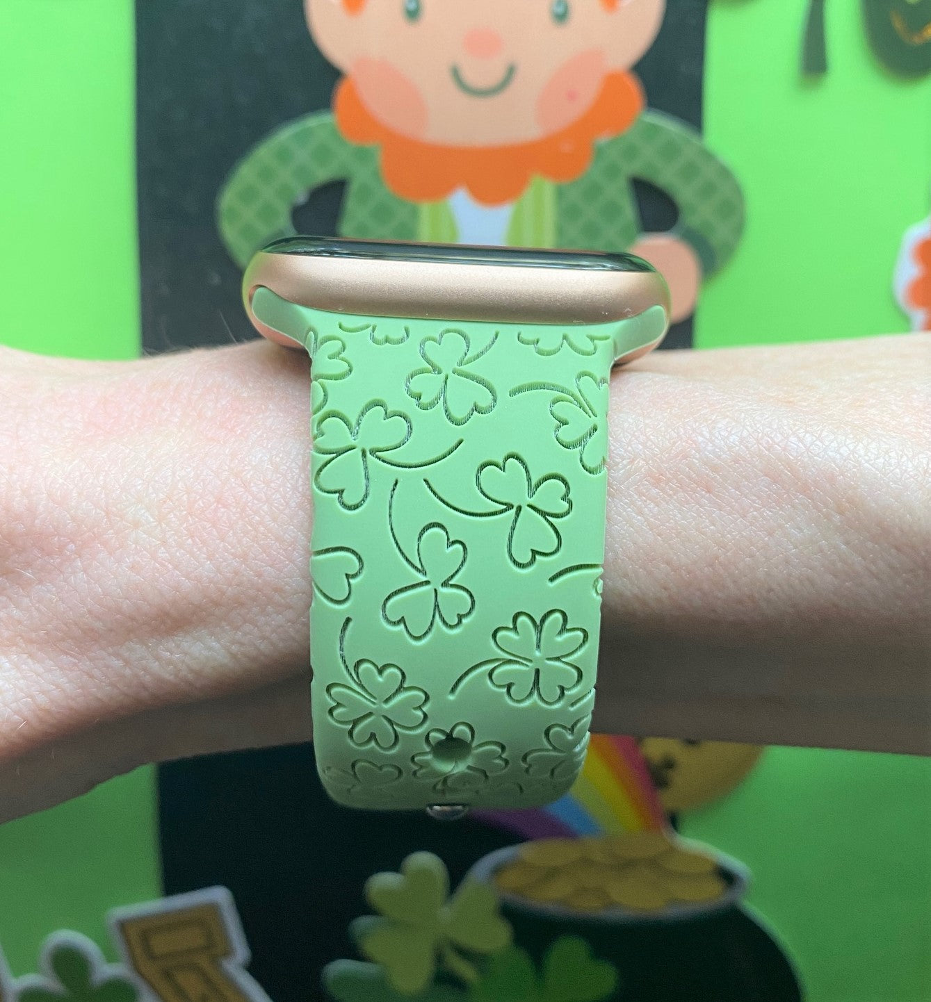 St Patty's Day Clover Apple Watch Band
