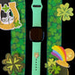 Green Band and Clover Charm Fitbit Versa 3/Versa 4/Sense/Sense 2 Watch Band