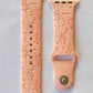 Coral Peach Hibiscus Apple Watch Band
