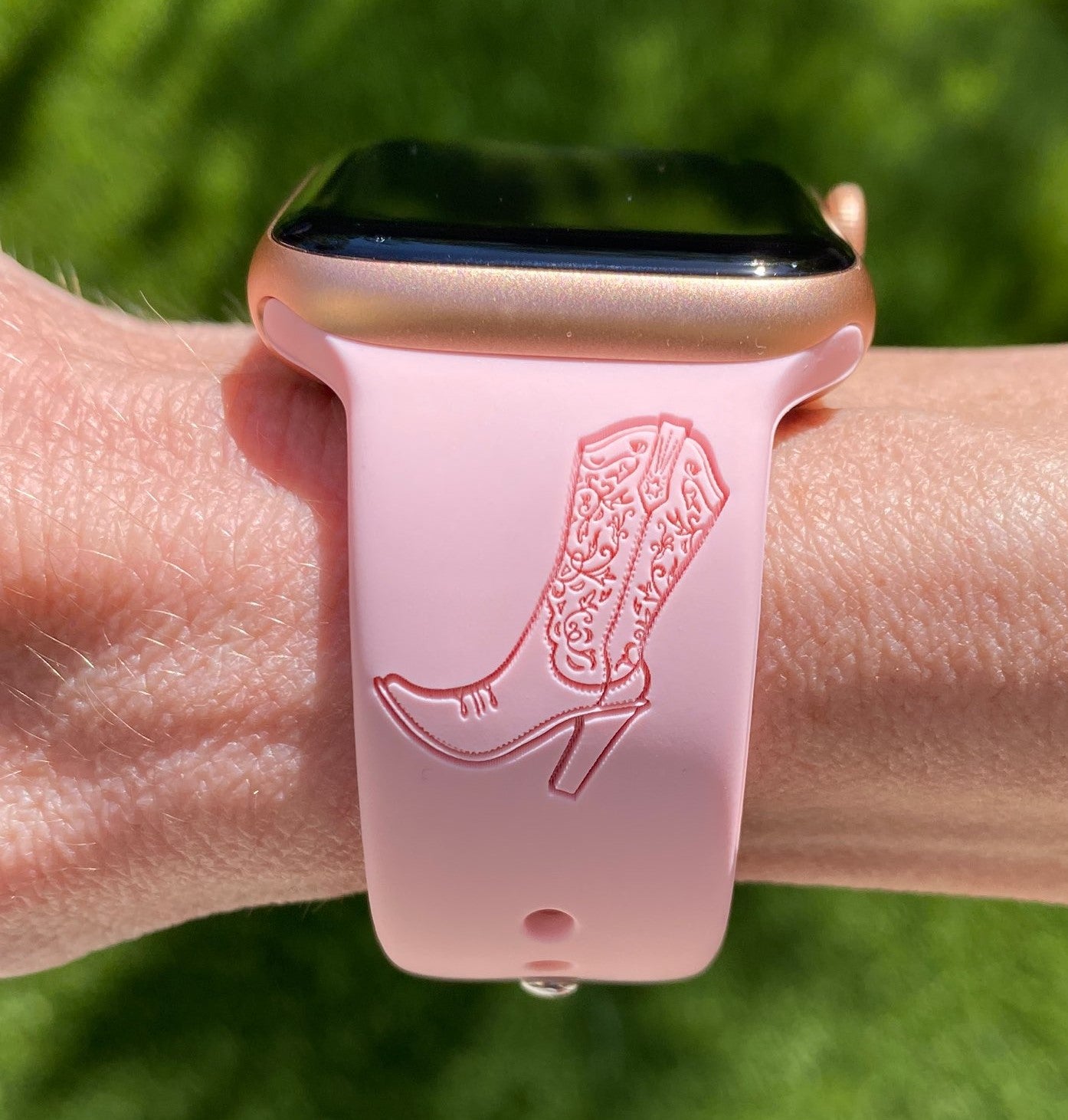 Cowgirl Apple Watch Silicone Engraved Band Lux Bands Shop