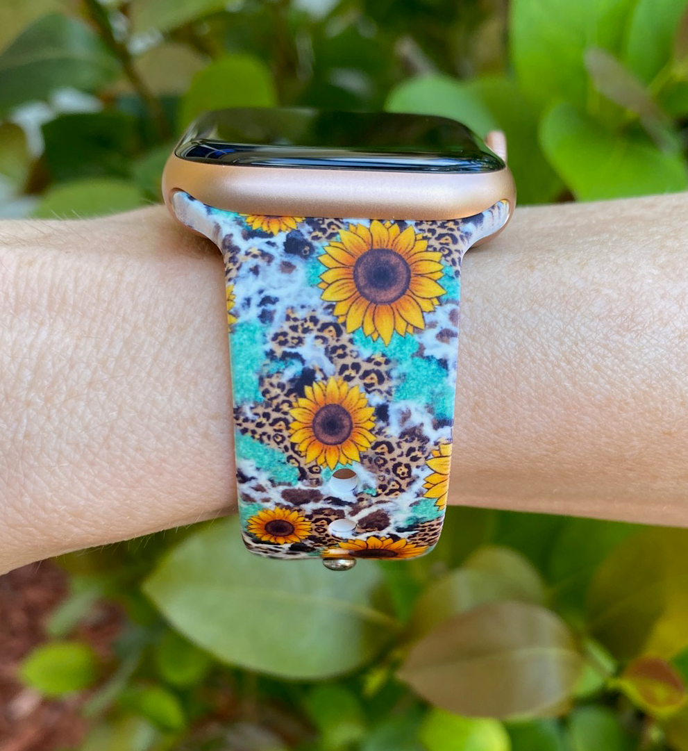 Western Sunflower Watch Band For Apple Watch