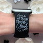 Cross and Verse Black Apple Watch Band