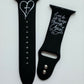 Cross and Verse Black Apple Watch Band