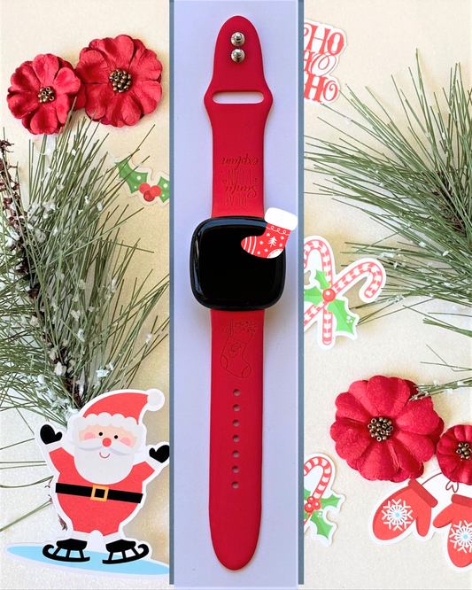 Dear Santa Fitbit Versa 3/Versa 4/Sense/Sense 2 Watch Band