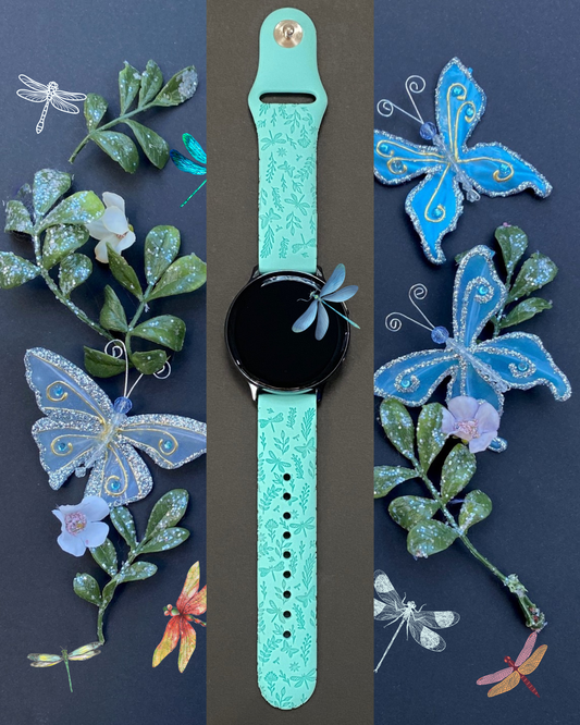 Dragonfly and Butterflies 20mm Samsung Galaxy Watch Band