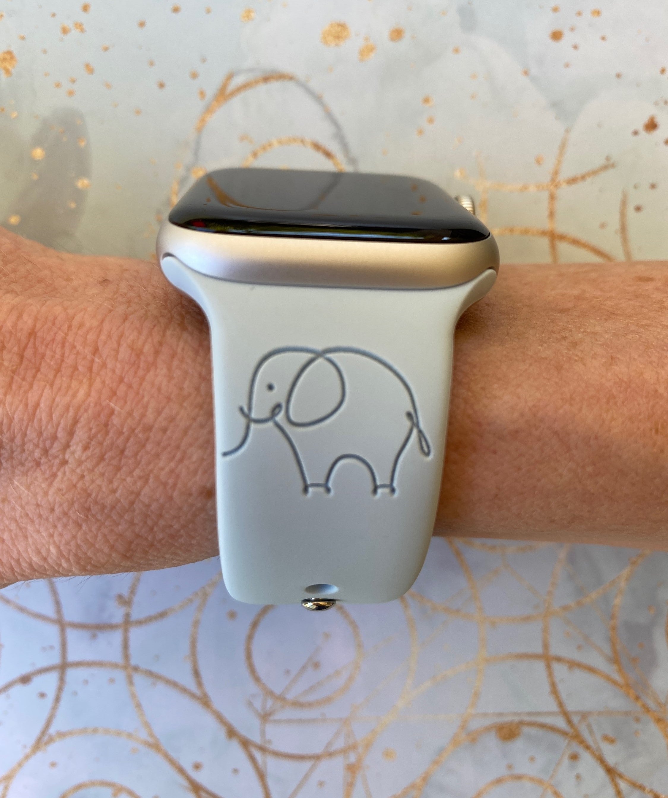 Elephant Apple Watch Silicone Engraved Band Lux Bands Shop