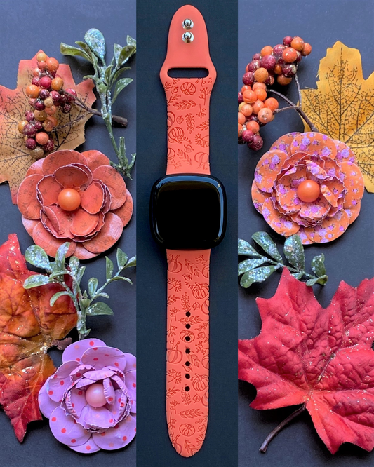 Autumn Pumpkins Fitbit Versa 3/Versa 4/Sense/Sense 2 Watch Band