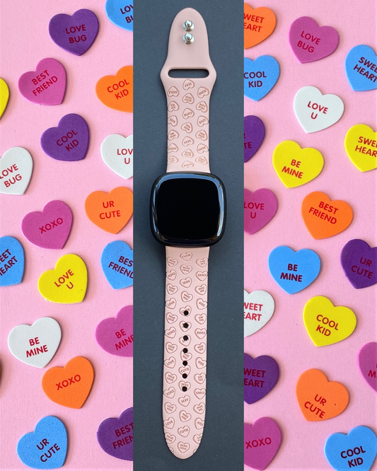 Candy Hearts Valentine's Day Fitbit Versa 3/Sense Watch Band