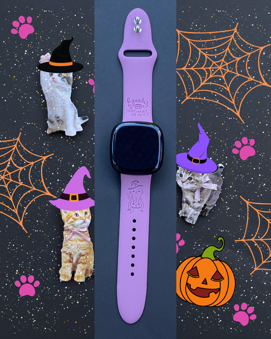 Halloween Cat Fitbit Versa 3/Versa 4/Sense/Sense 2 Watch Band