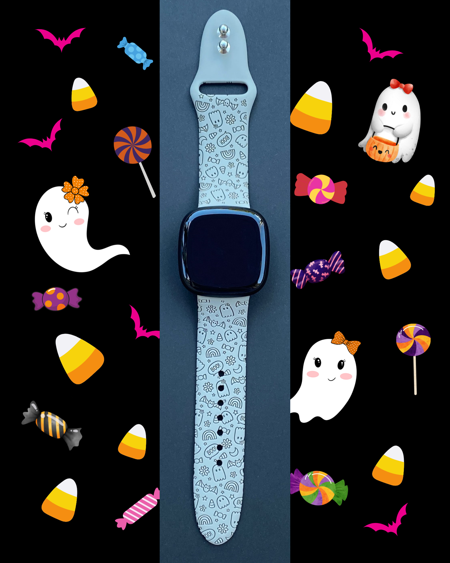 Cute Halloween Fitbit Versa 3/Versa 4/Sense/Sense 2 Watch Band