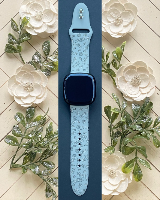 Spring Flower and Leaves Fitbit Versa 3/Versa 4/Sense/Sense 2 Watch Band