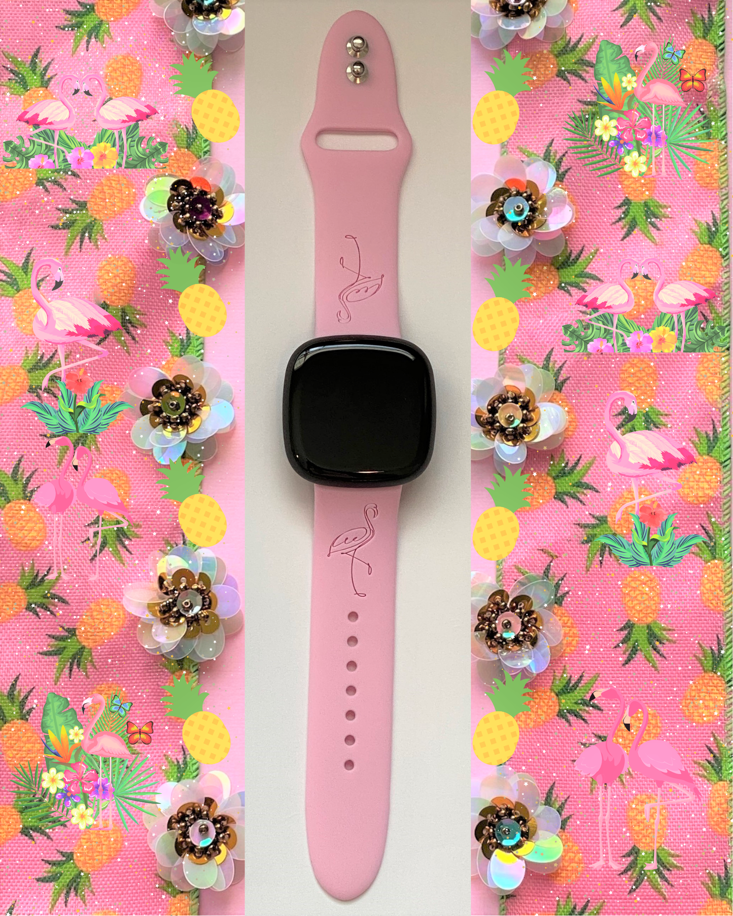 Flamingo Fitbit Versa 3/Versa 4/Sense/Sense 2 Watch Band