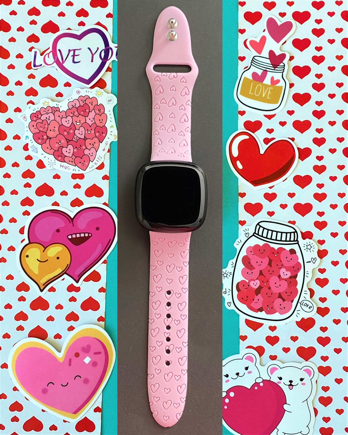 Hearts Fitbit Versa 3/Versa 4/Sense/Sense 2 Watch Band