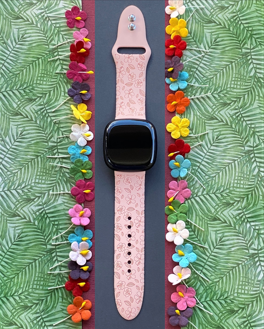 Hibiscus Fitbit Versa 3/Versa 4/Sense/Sense 2 Watch Band