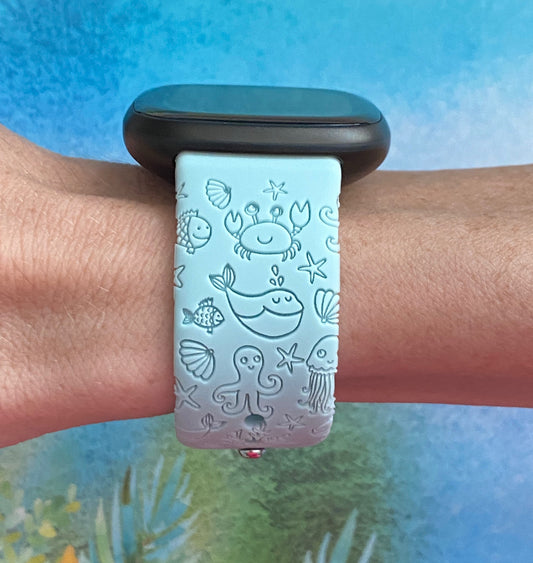 Ocean Life Fitbit Versa 3/Versa 4/Sense/Sense 2 Watch Band