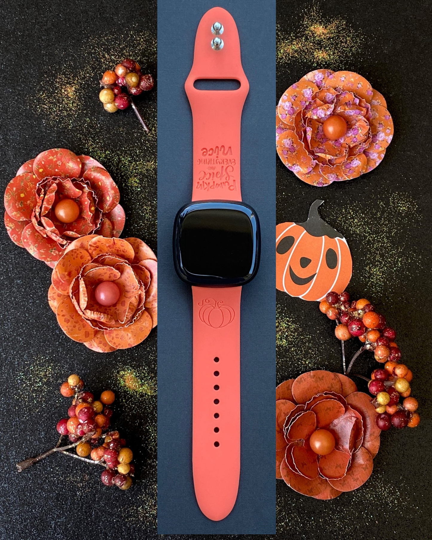 Pumpkin Spice Fitbit Versa 3/Versa 4/Sense/Sense 2 Watch Band