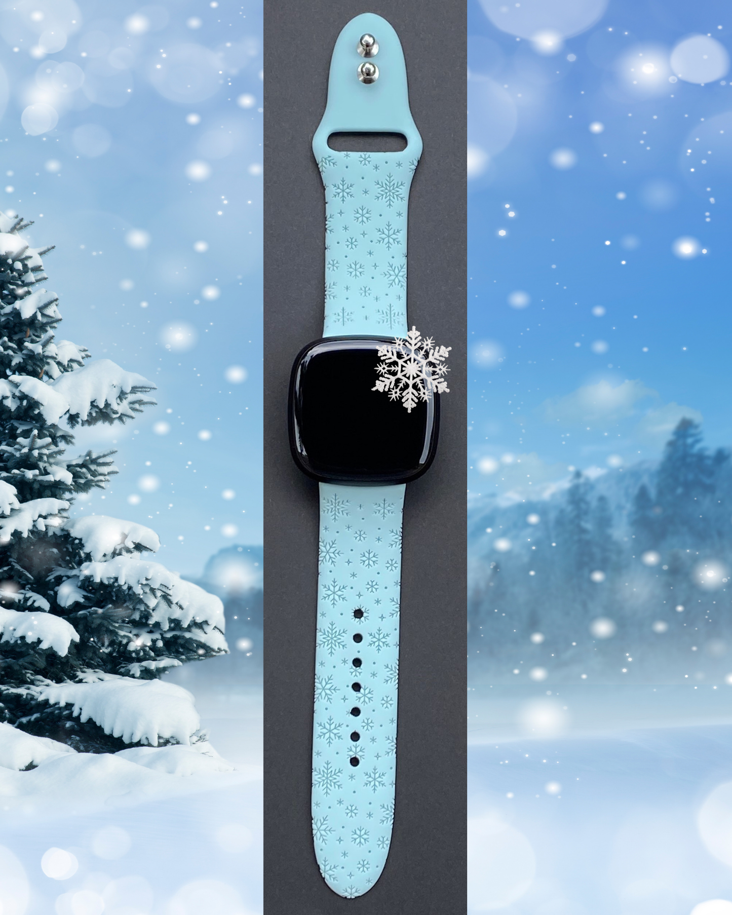 Snowflake Fitbit Versa 3/Versa 4/Sense/Sense 2 Watch Band
