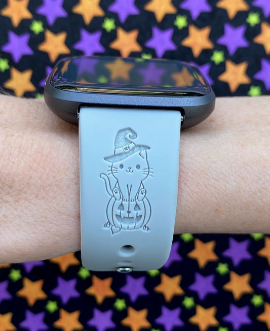 Halloween Cat Fitbit Versa 1/2 Watch Band