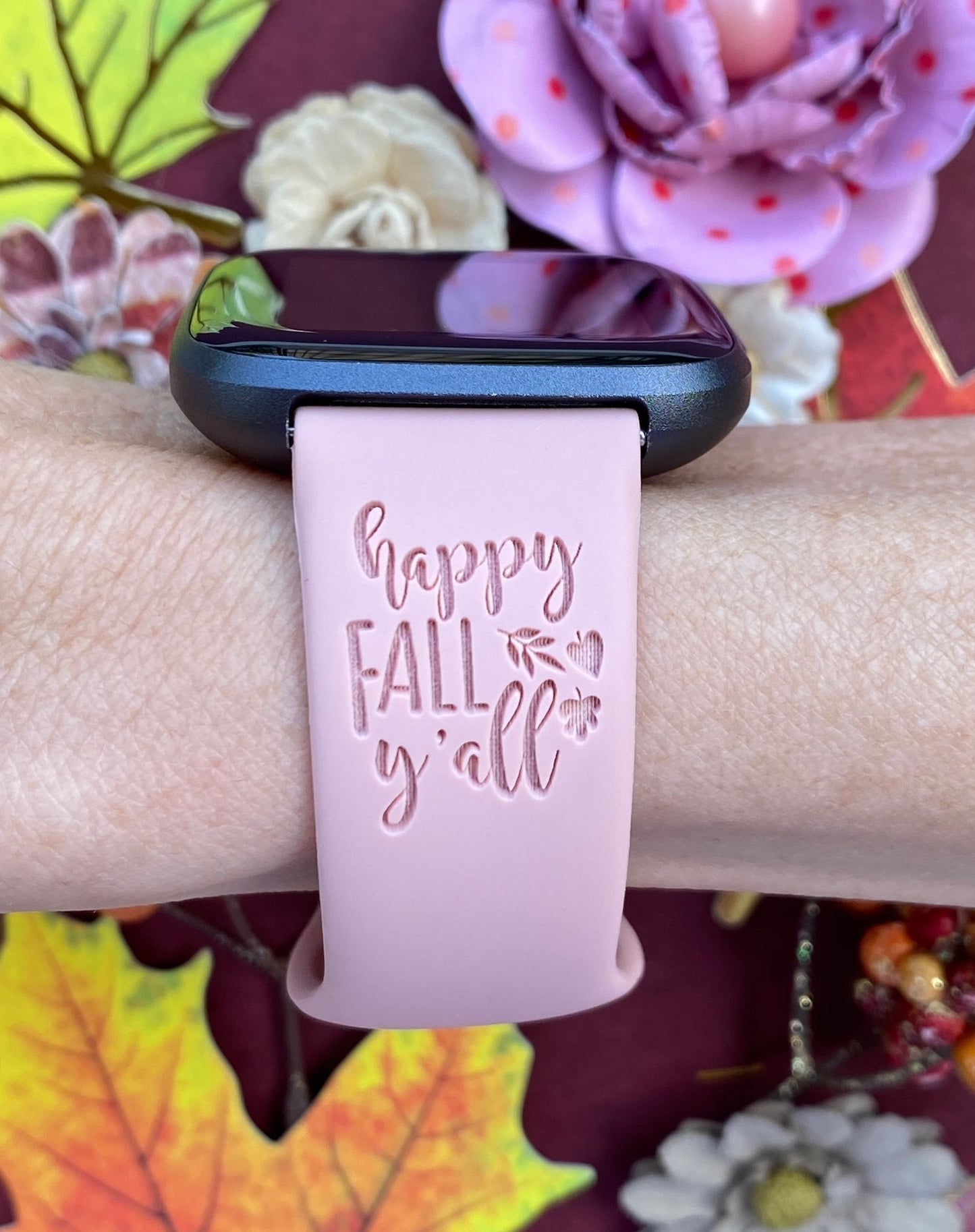Happy Fall Ya'll Fitbit Versa 1/2 Watch Band
