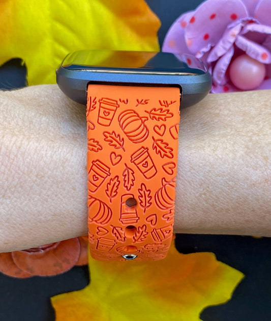 Pumpkin Spice Latte Fitbit Versa 1/2 Watch Band