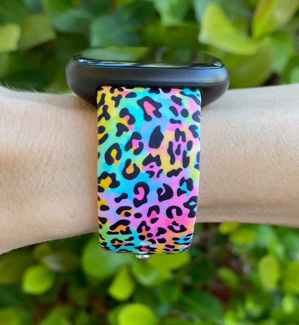 Neon Leopard Fitbit Versa 1 2 Watch Band