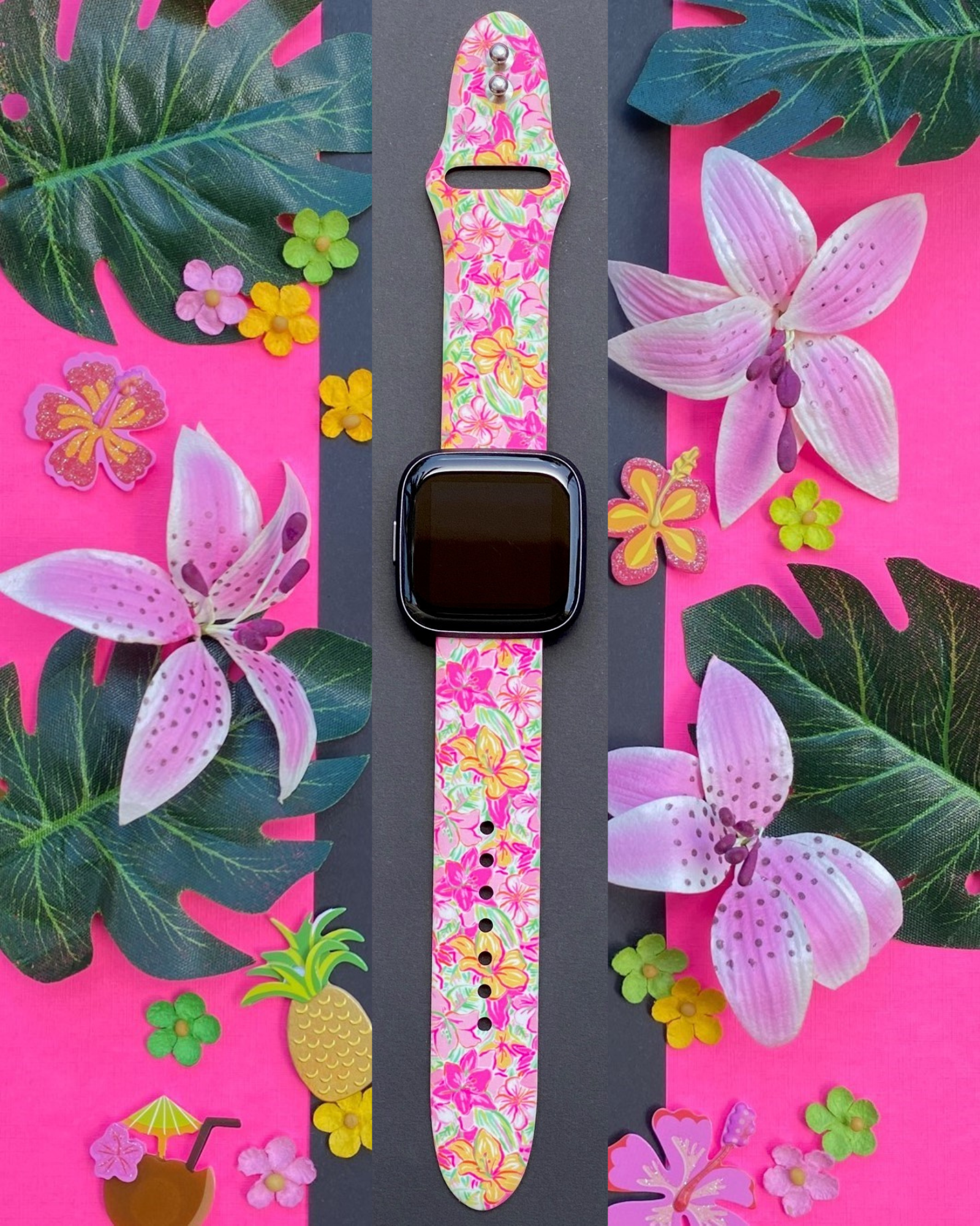 Fitbit versa 2025 pink strap