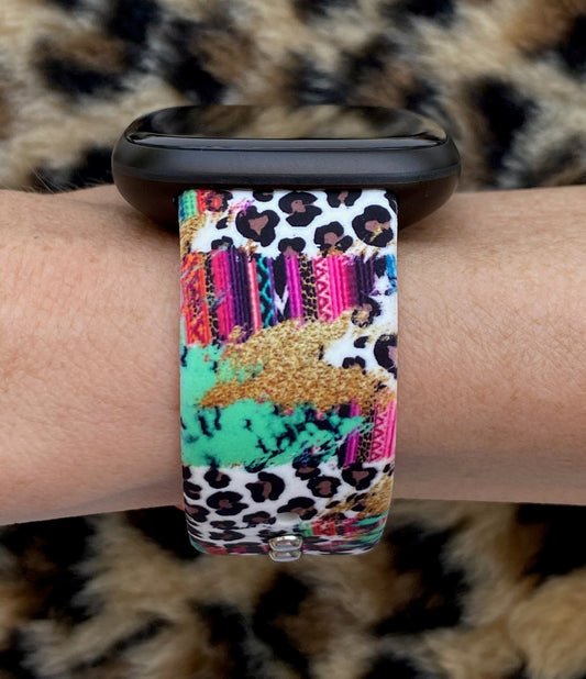 Leopard Serape Fitbit Versa 1/2 Watch Band