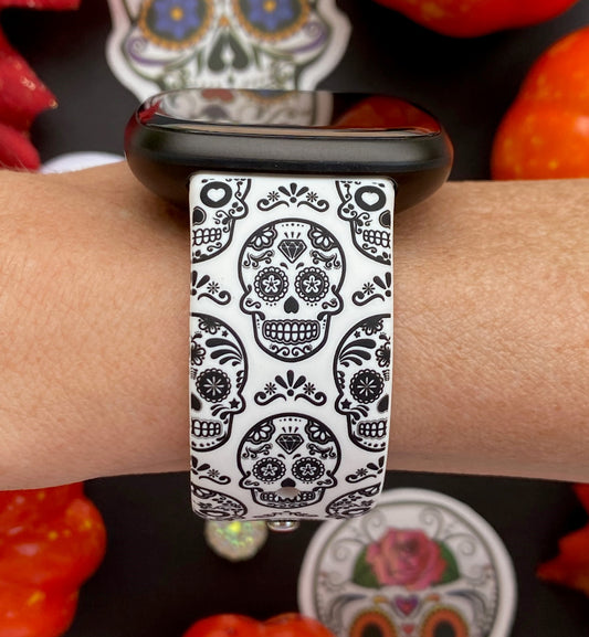 Skulls Halloween Fitbit Versa 3/Versa 4/Sense/Sense 2 Watch Band