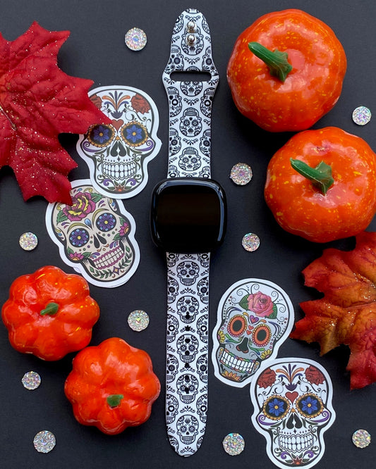 Skulls Halloween Fitbit Versa 3/Versa 4/Sense/Sense 2 Watch Band