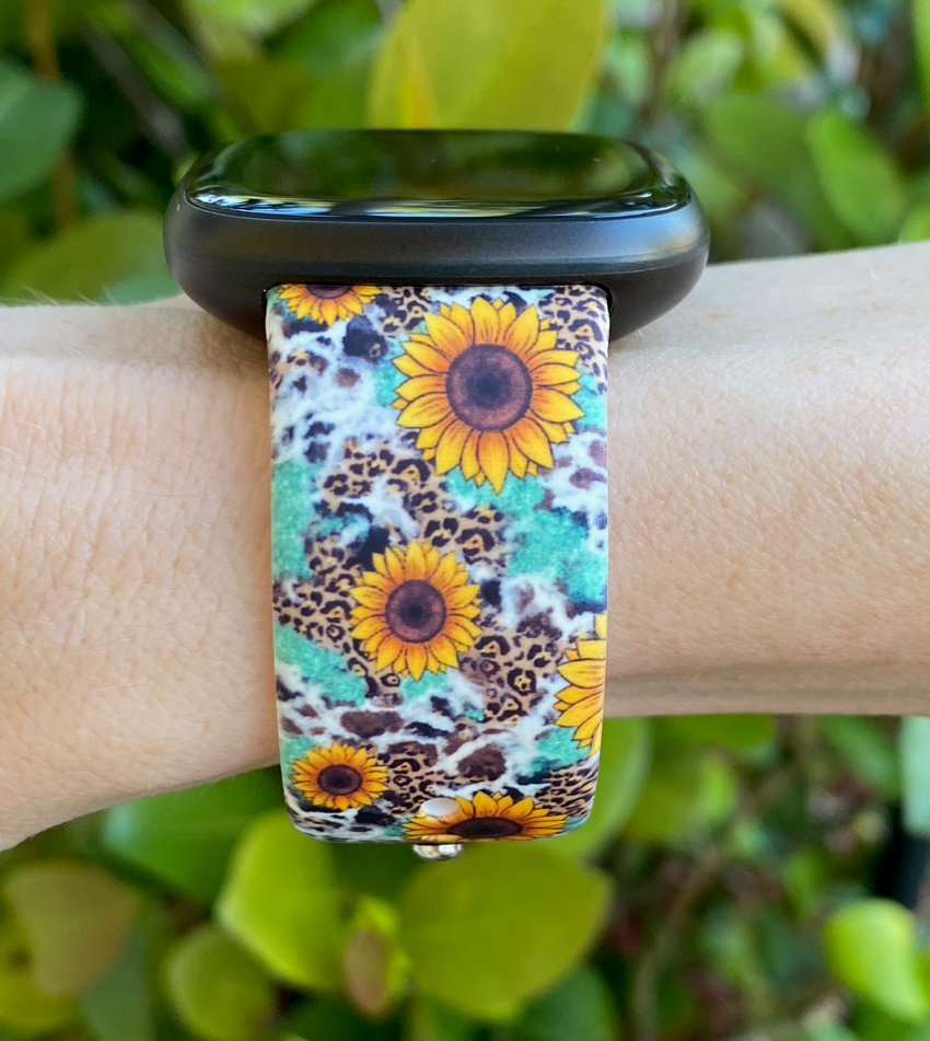 Sunflower fitbit versa band sales