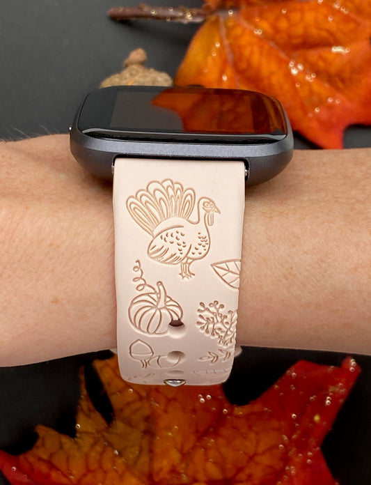 Thanksgiving Turkey Fitbit Versa 1/2 Watch Band