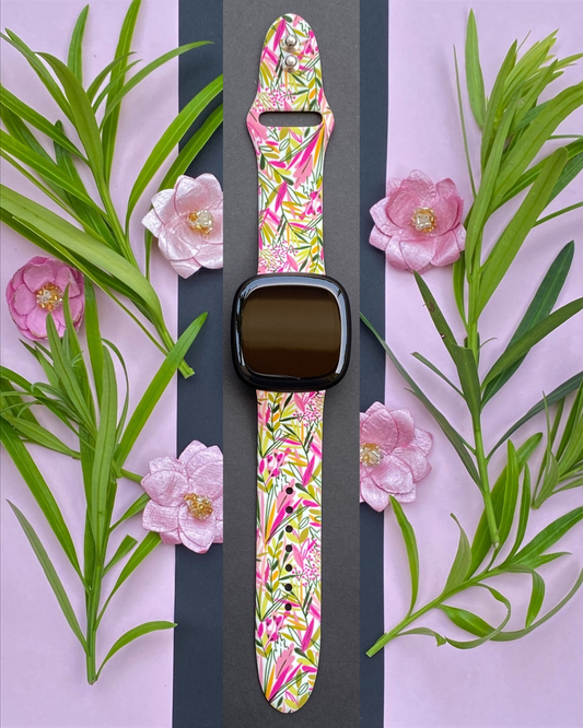 Wild Flower Fitbit Versa 3/Versa 4/Sense/Sense 2 Watch Band