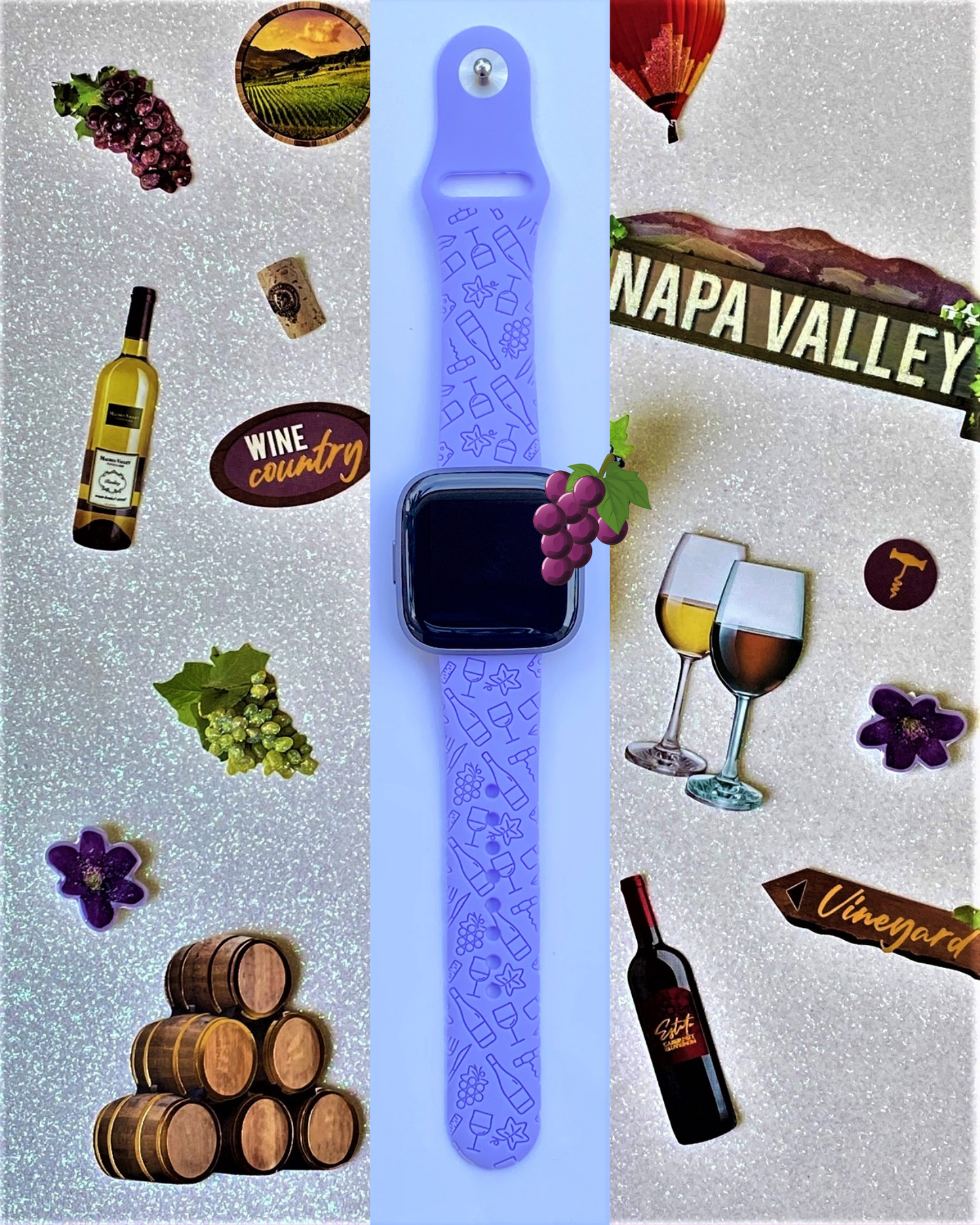 Wine Lover Fitbit Versa 1/2 Watch Band