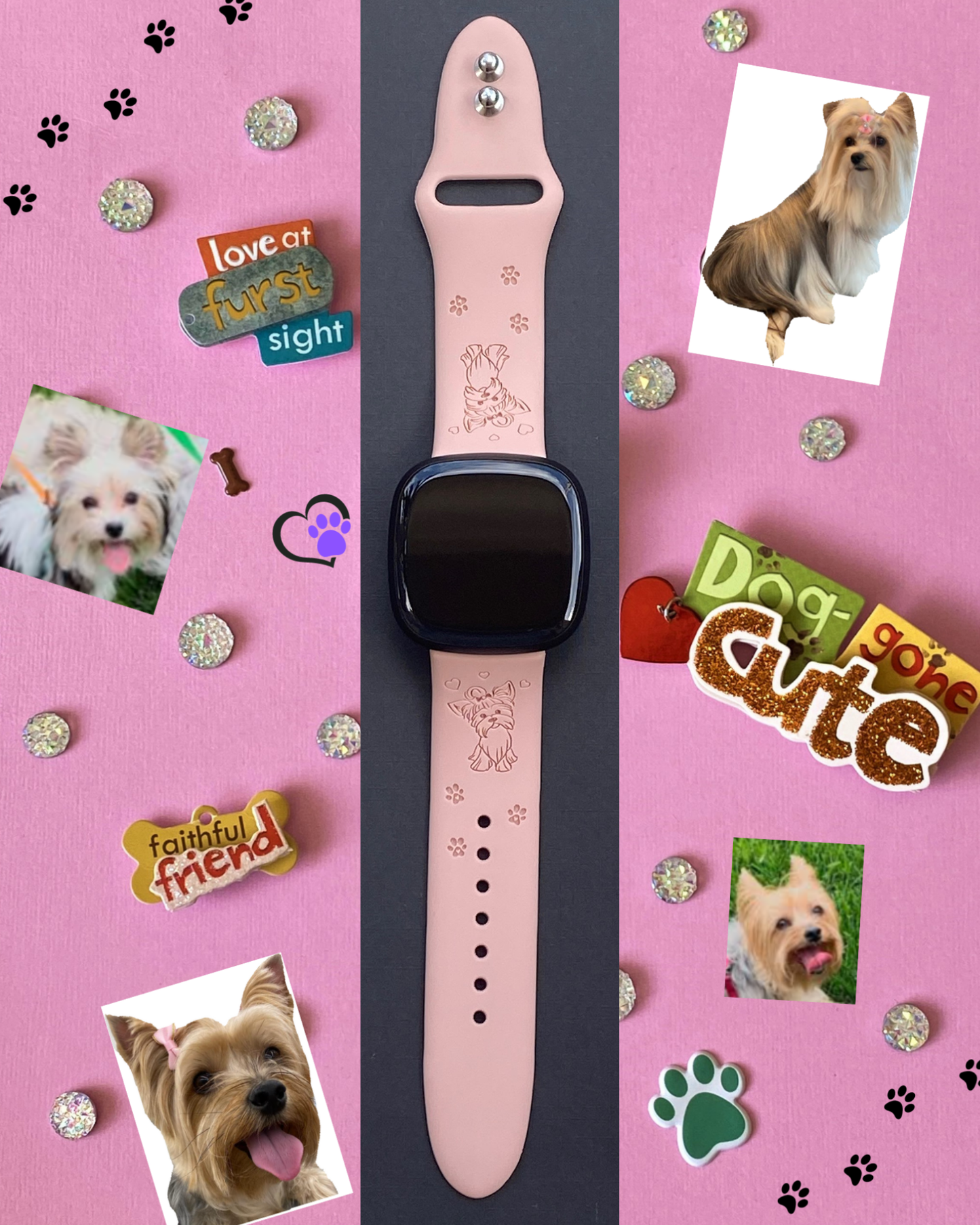 Dog Breed Fitbit Versa 3/Versa 4/Sense/Sense 2 Watch Band