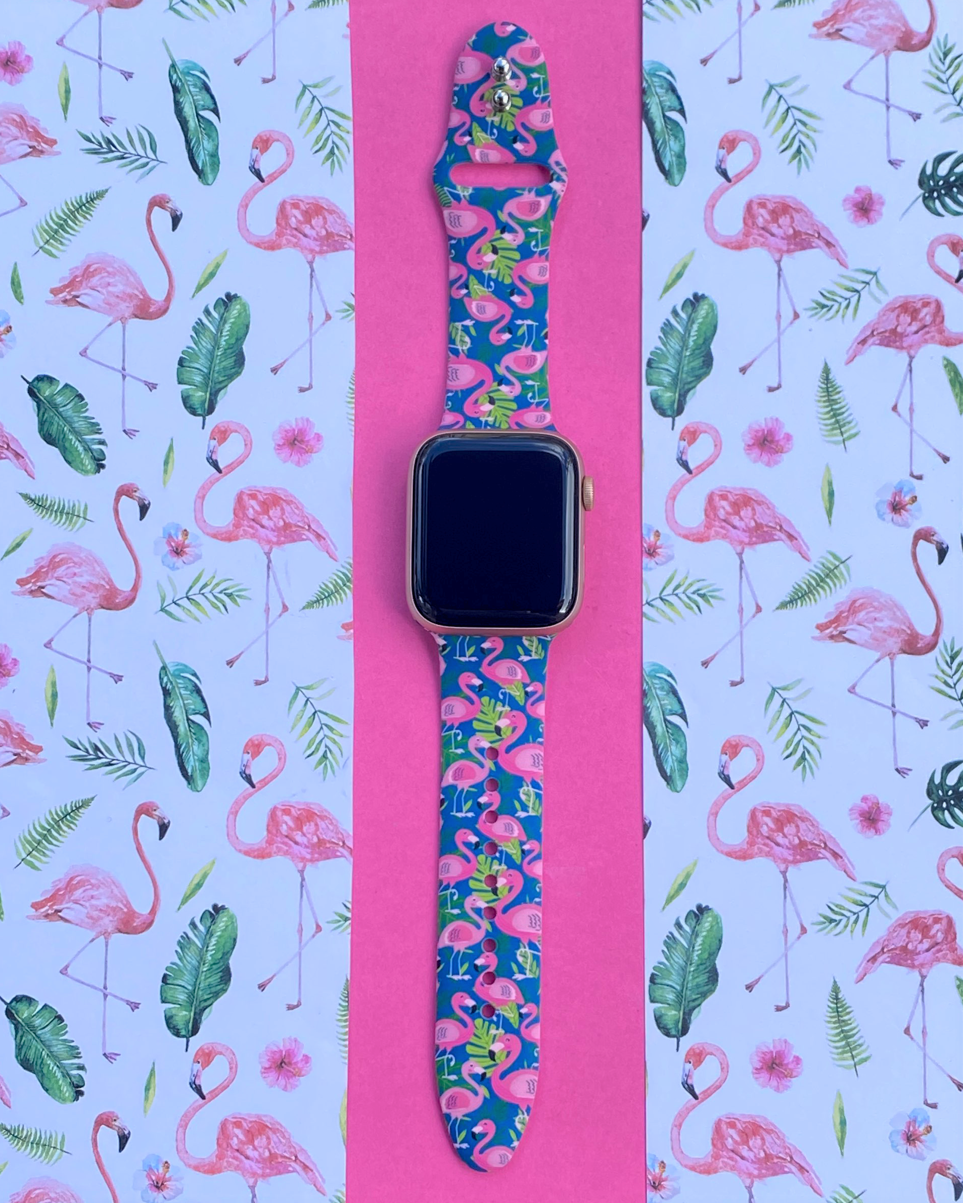 Flamingo Apple Watch Silicone Band Lux Bands Shop