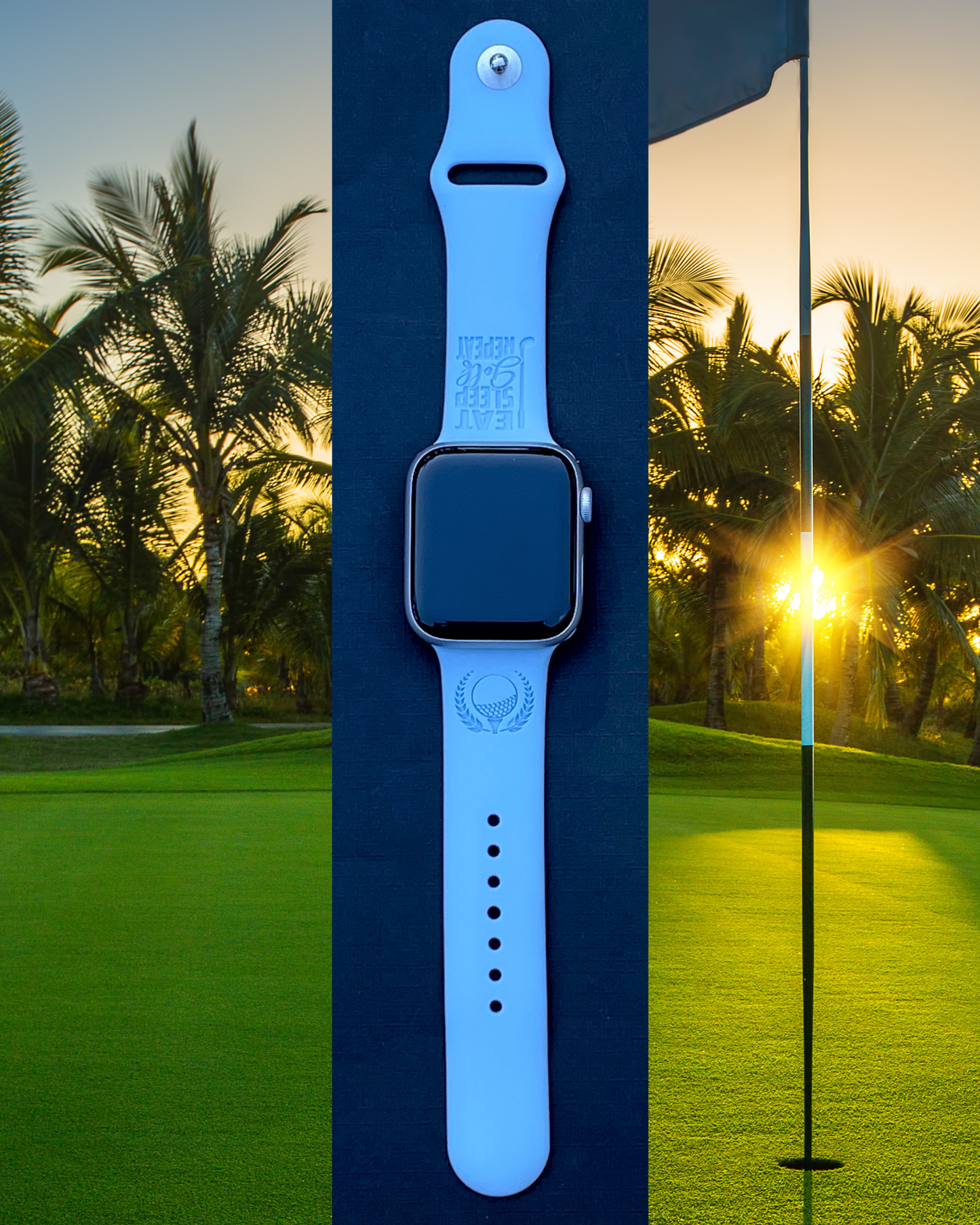 Eat Sleep Golf Repeat Apple Watch Band
