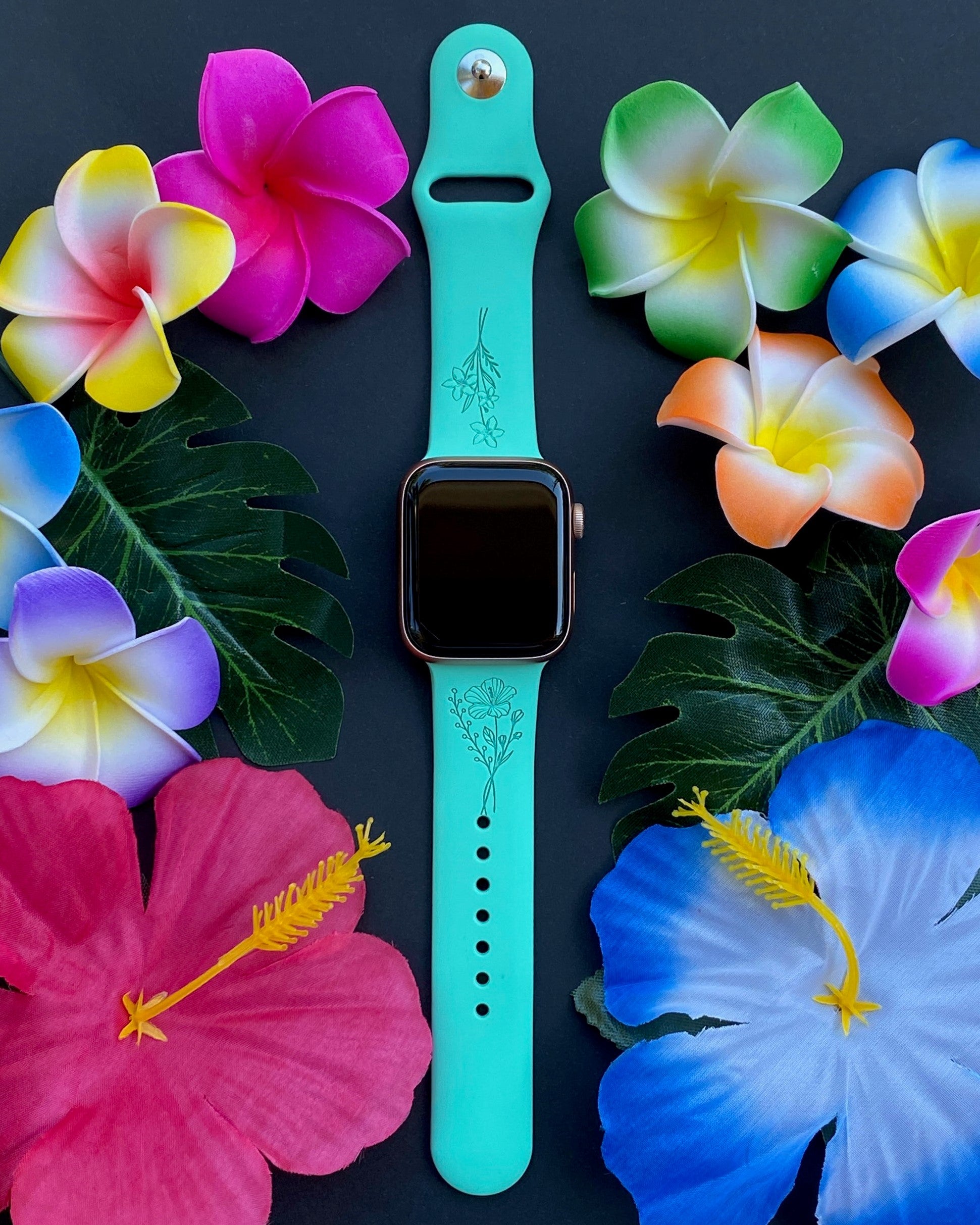 Apple watch sale band hibiscus