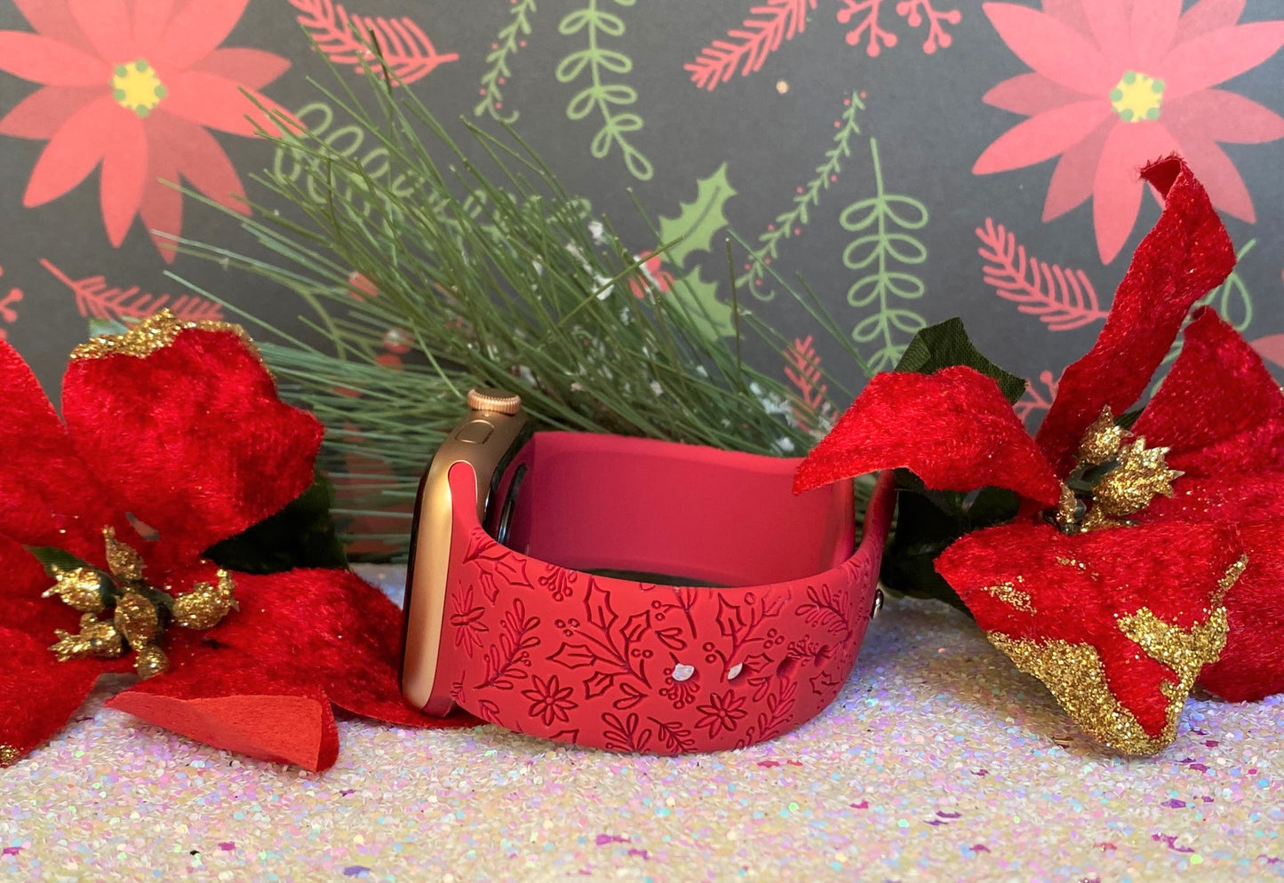 Christmas Holly Apple Watch Band