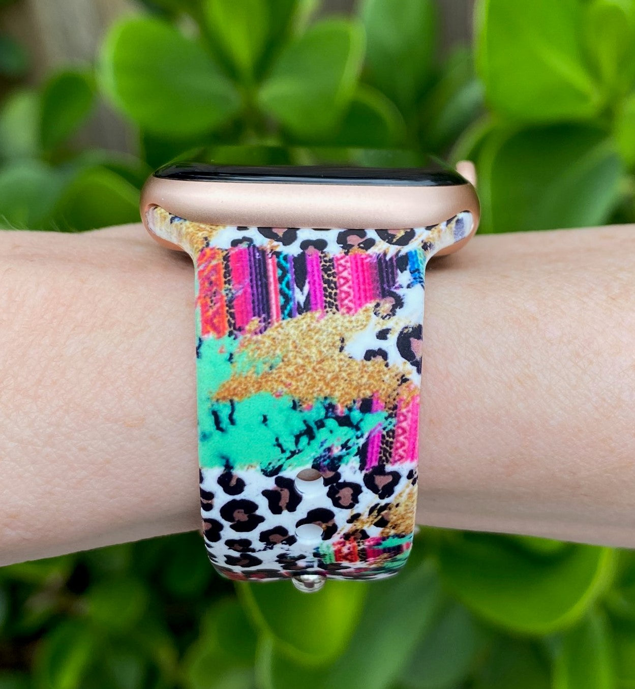 Leopard Serape Apple Watch Silicone Band Lux Bands Shop