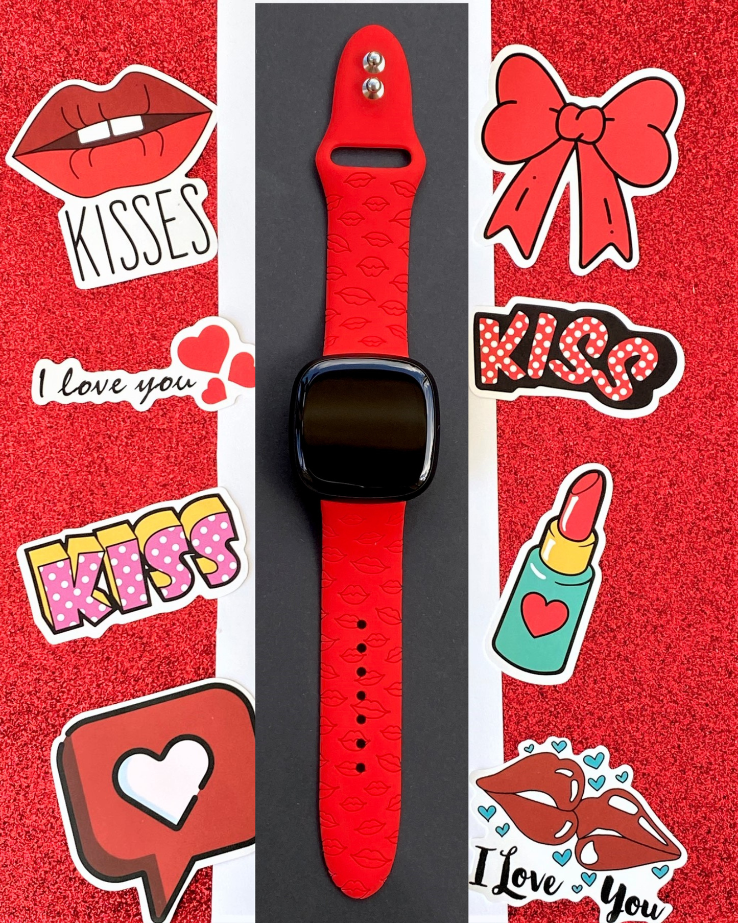 Kisses Fitbit Versa 3/Versa 4/Sense/Sense 2 Watch Band