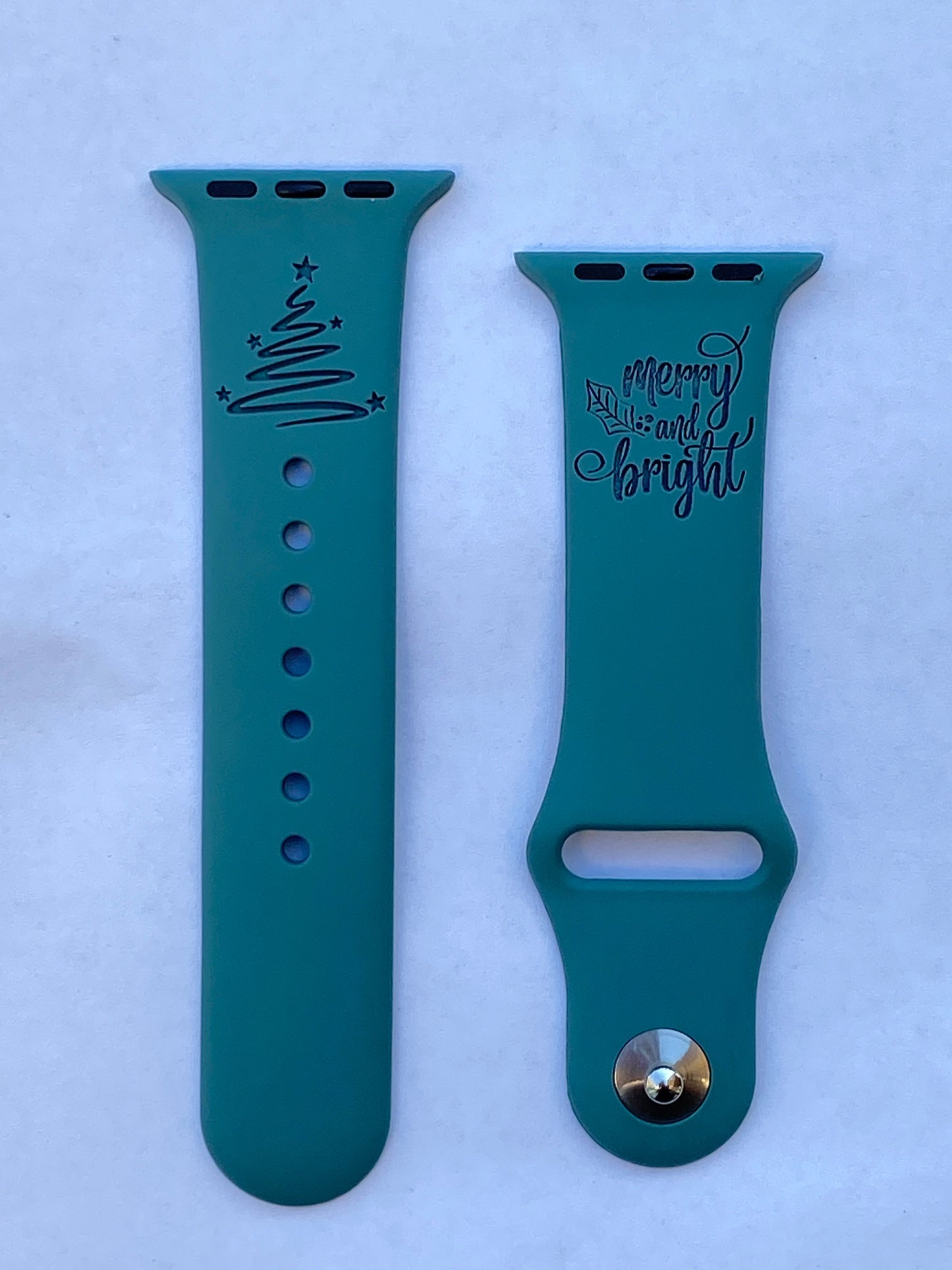 Merry and Bright Christmas Apple Watch Band