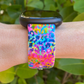 Neon Leopard Splatter Fitbit Versa 1/2 Watch Band